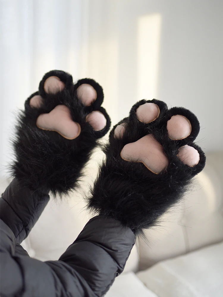 Fursuit Comic-con Cute Cat Claws Thickened Animal Gloves Meat Pads Sound Warm Multicolour Funny Cosplay