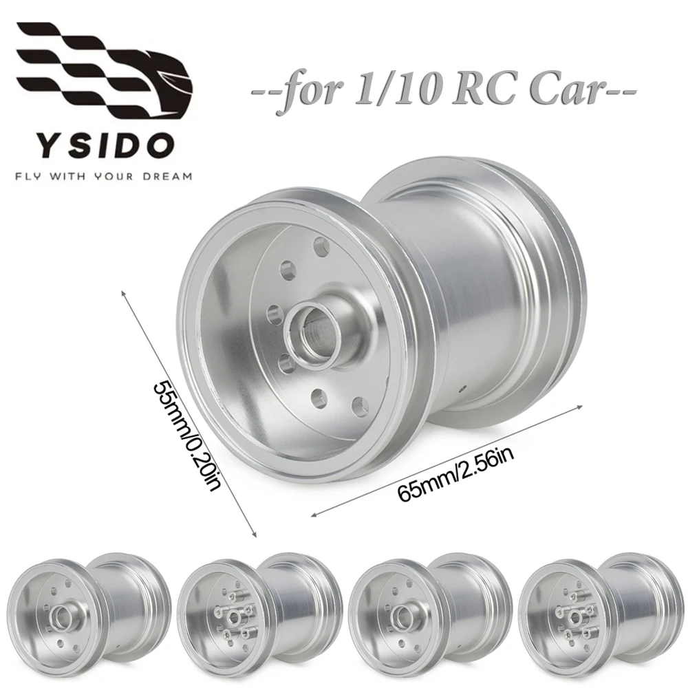 

YSIDO Aluminum Wheels Rim for 1:10 Remote control Tamiya CW-01 Chassis Lunch Box Midnight Pumpkin Unimog 406 Upgrade Accessories
