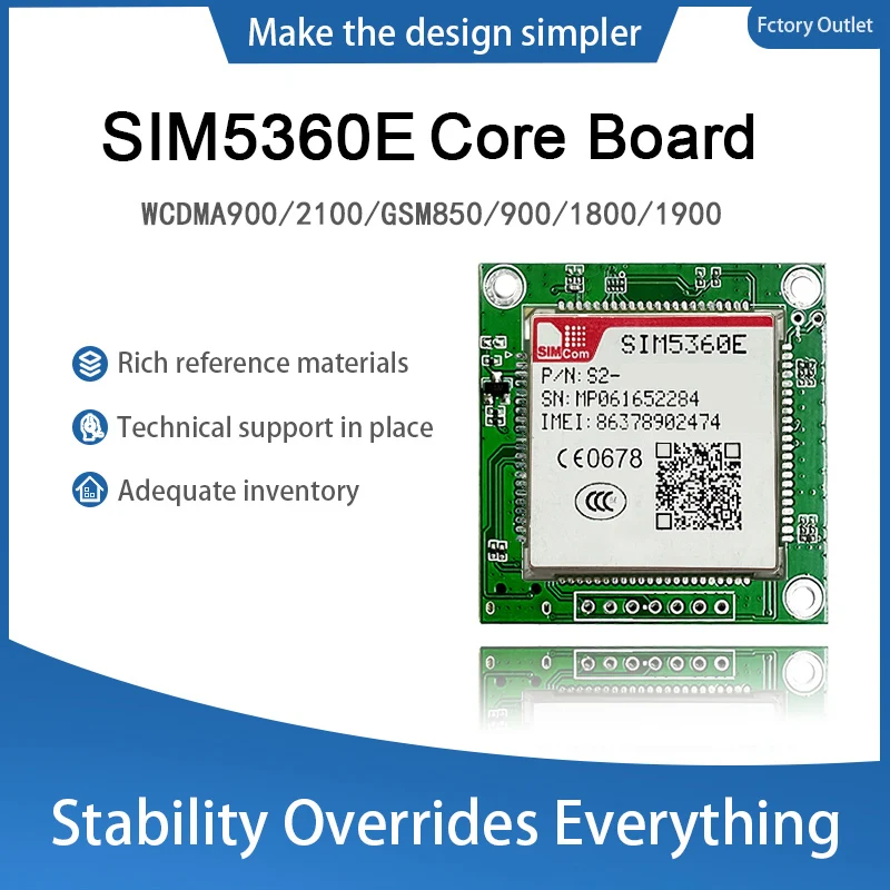 Papan inti WCDMA SIMcom SIM5360E mendukung Data GNSS 1 buah