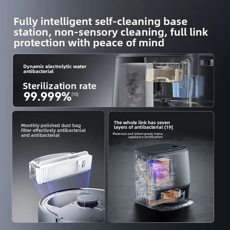 Cloud Whale Xiaoyao 001MAX آلة كنس الإصدار الخارجي ثنائي النواة مجهر بدون قفل