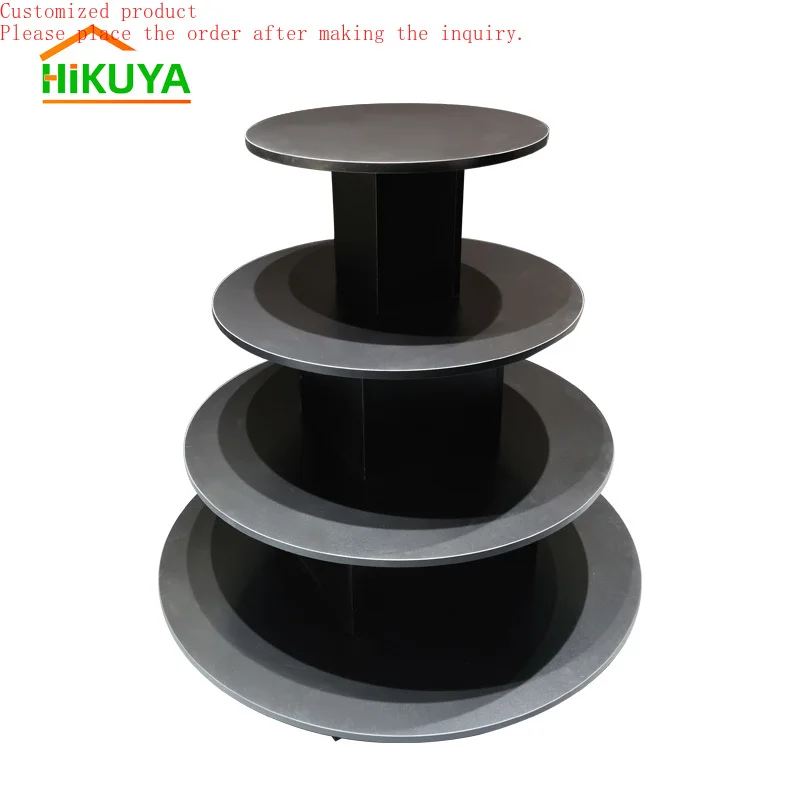 

Custom.Customized Round-shaped 4 Layers MDF Display Flow Table for Stores