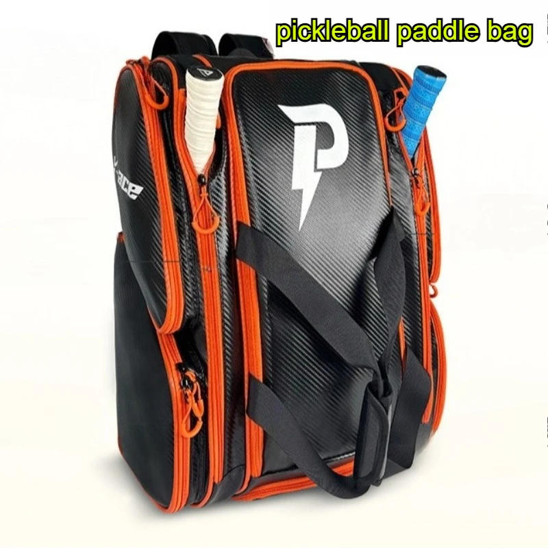 Multifunctional Pickleball Paddle Bag Large Capacity Pickleballs Paddle Bag Adjustable Racket Bags Portable Sports Accessory