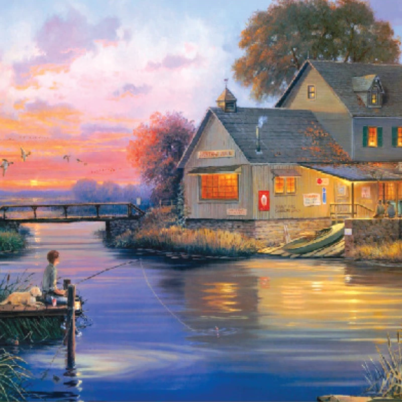 

Пазл обучающий для ночной рыбалки, 75 х50 см, 1000 шт.