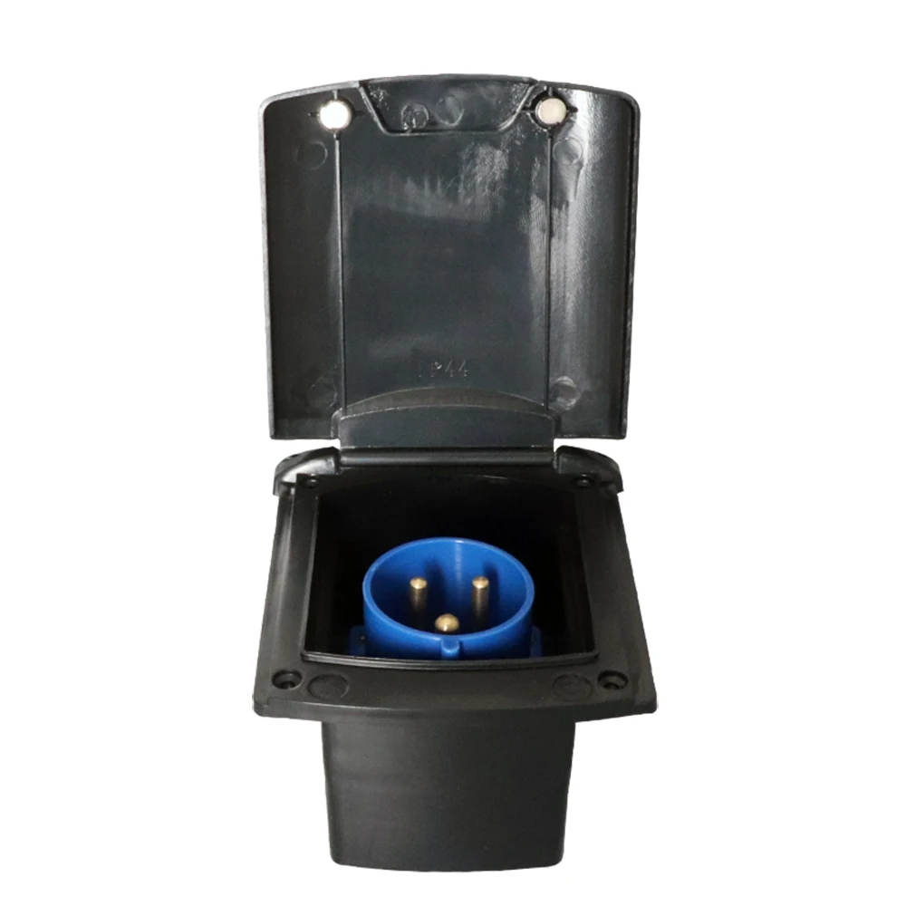 

32 Amp RV Shore Power Inlet Plug & Outlet Box Kit with Protective Cover, Weatherproof Camper Receptacle Connector