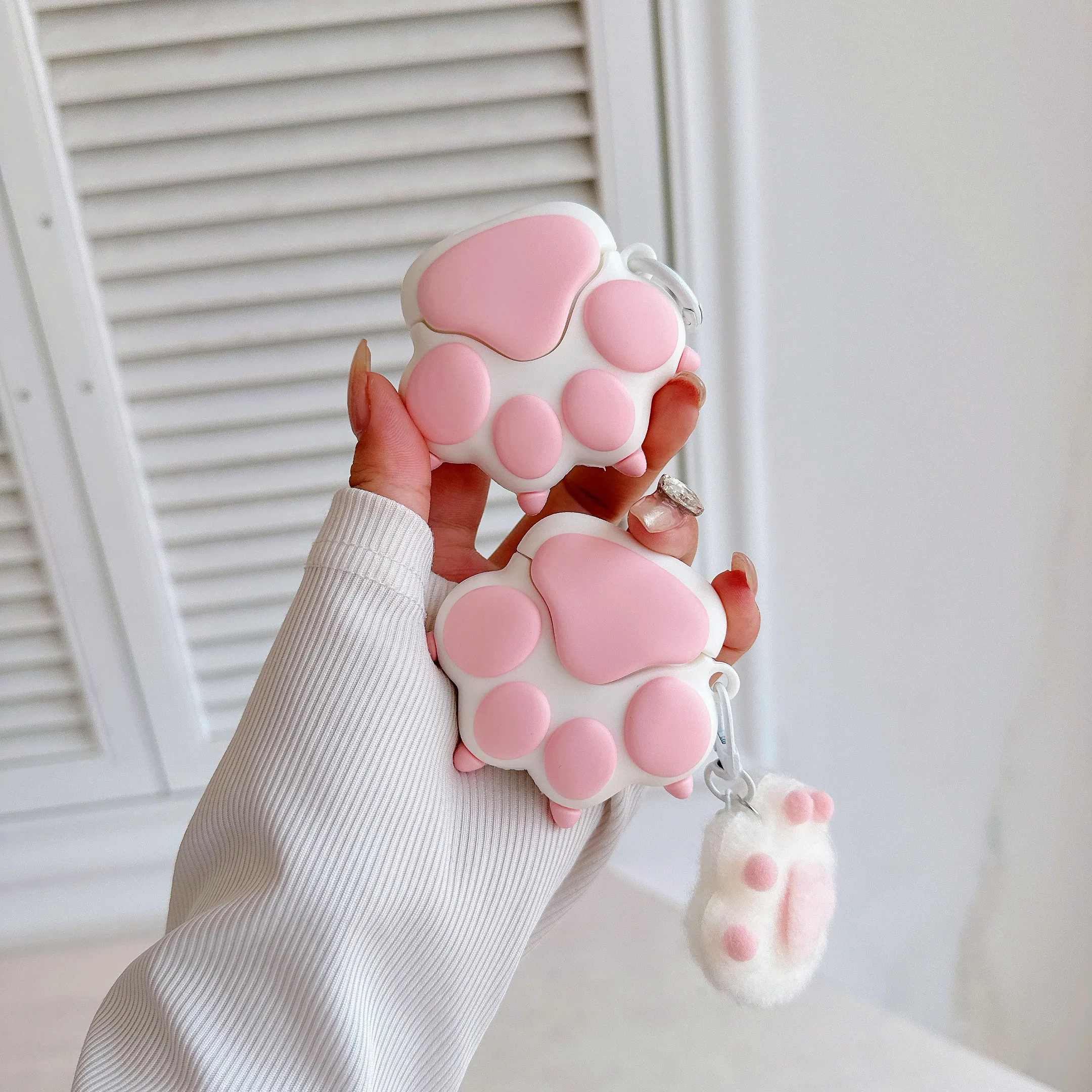 Creative Cute Cartoon Cat's paw Earphone Case For Apple AirP