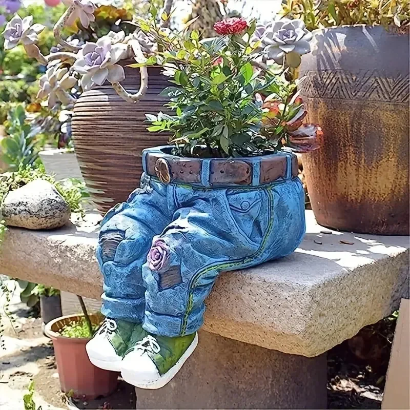 New Creative Resin Crafts Outdoor Courtyard Garden Decorations Home Foyer Living Room Bedroom Jeans Decorations Birthday Gifts