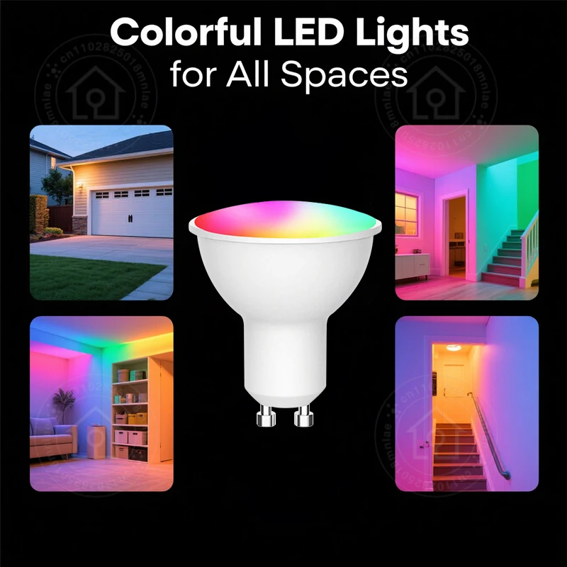 WiFi GU10 LED ضوء لمبة عكس الضوء 5 واط RGB الحياة الذكية APP العمل مع أليكسا جوجل مصابيح المنزل الأضواء عكس الضوء اللون 220-240 فولت