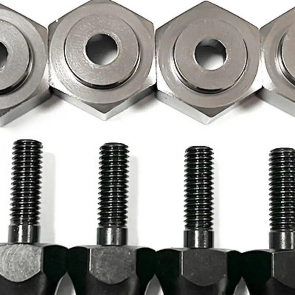 4pcs 1/10 Wheel Hex Mount RC Upgrade Part Aluminum Alloy Strong Adapter For LOSI Baja Rey 4WD RC Car Part RC Car Accessories