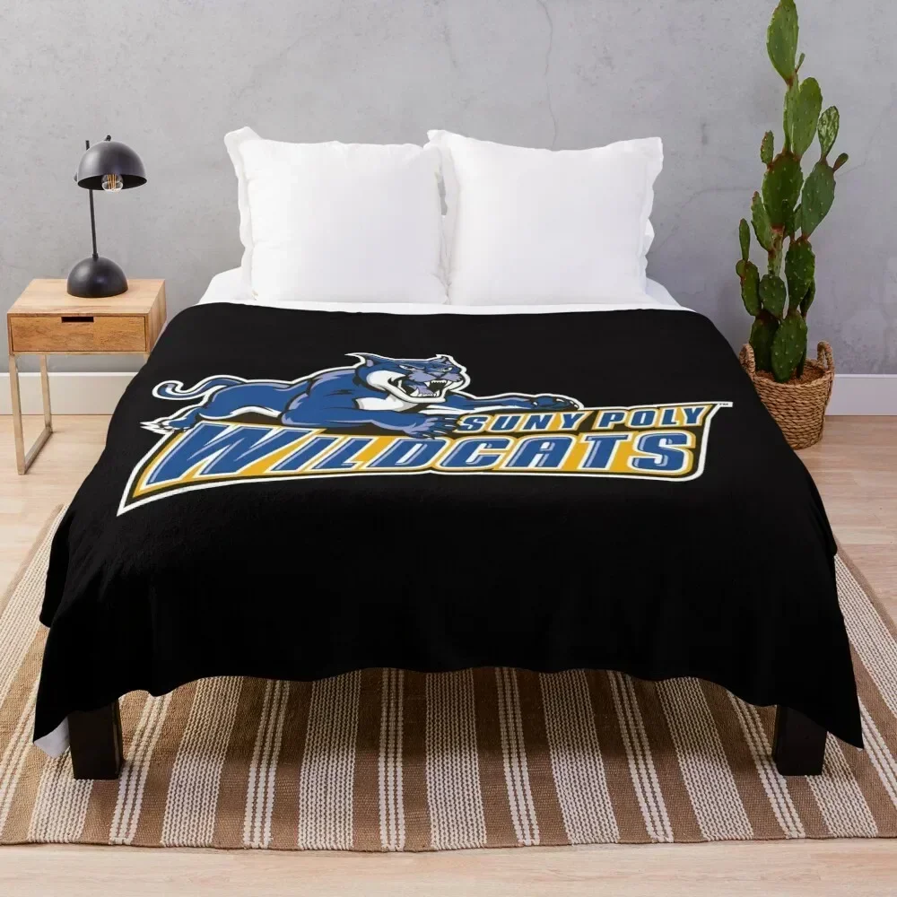 

SUNY Polytechnic Institute wild cats Throw Blanket Shaggy Furry Soft Blanket for Bedroom Living Room