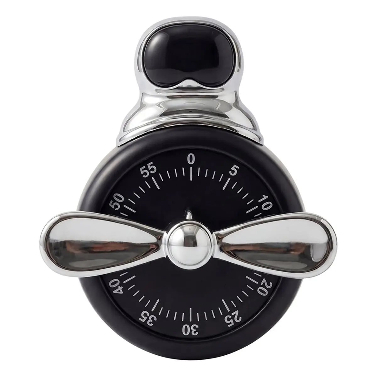 HOT Magnetic Mechanical Visual Kitchen Timer 60 Min, No Battery Loud Alarms Countdown Cooking Study Pomodoro (Retro Black) 【SPEC