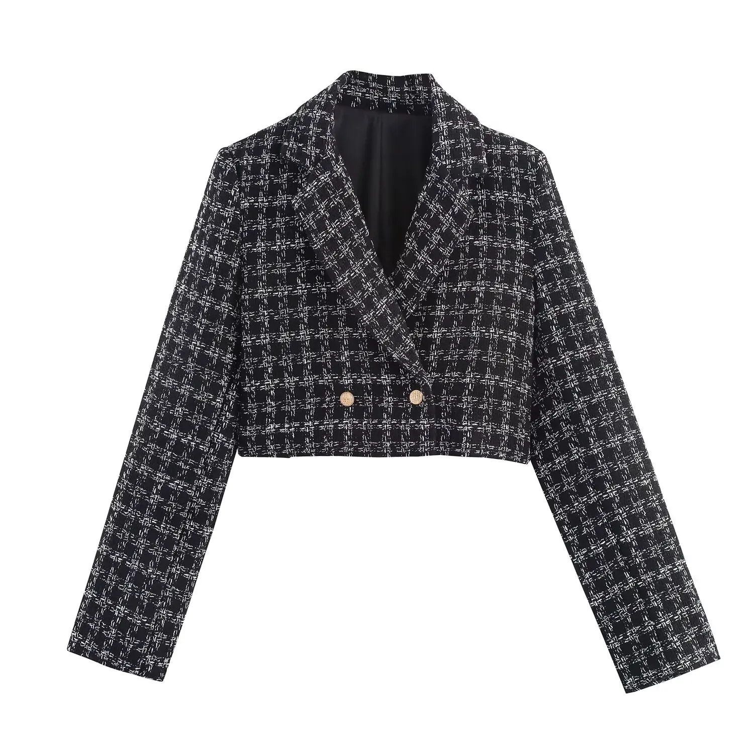 2피스 세트 플래드 텍스처 스플릿 롱 드레스 세트 여성 가을 긴팔 거친 트위드 블레이저 + 사각 칼라 앞면 미디 스커트