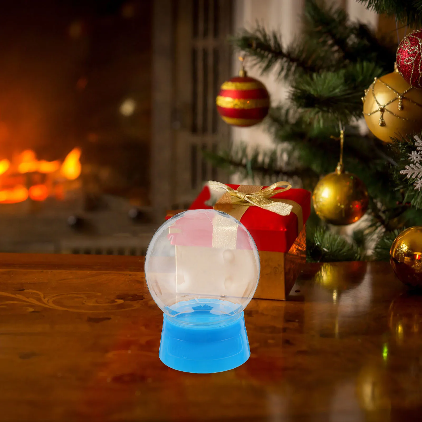 

6Pcs Crystal Ball Accessories Transparent DIY Snow Globe 270Ml Empty Water Globes for Christmas Crafts Home Decor Display Case