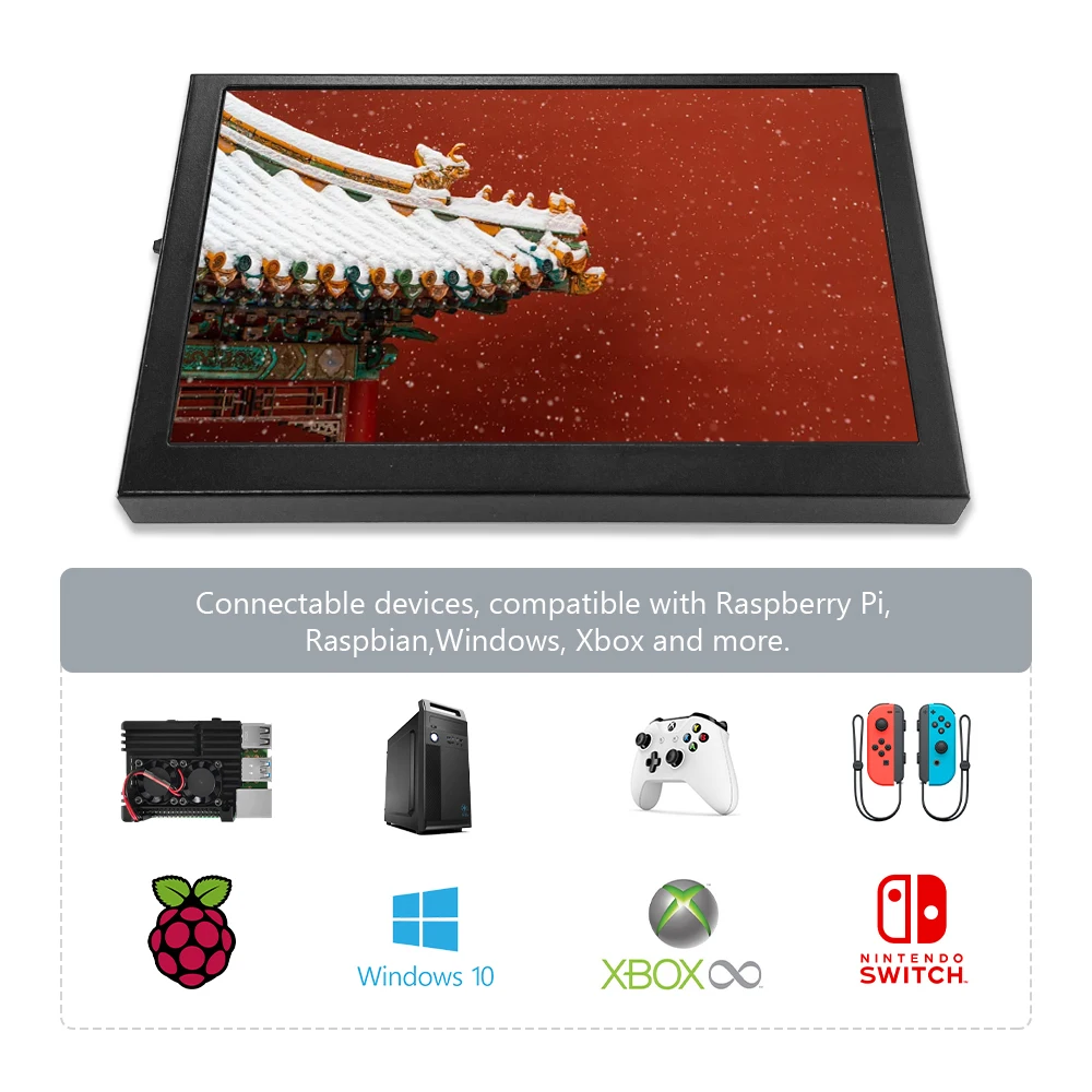 EM513 5inch HD monitor without touch panel 1024*600 high pixel 100%sRGB display IPS module for MINI PC laptop RPI 3/4/5