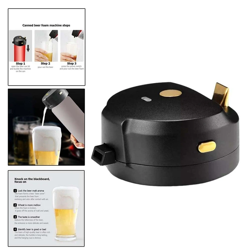 Mousseur de bière en canette, Machine à mousse Portable, à usage spécial pour la bière en canette, Machine à mousse, serveur de bière, lavable