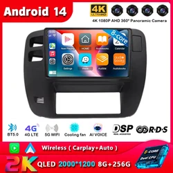 Radio samochodowe Android 14 dla Nissan Patrol 1997-2005 CarPlay Stereo GPS Nawigacja Odtwarzacz multimedialny Autoradio Audio 4GLTE 2Din