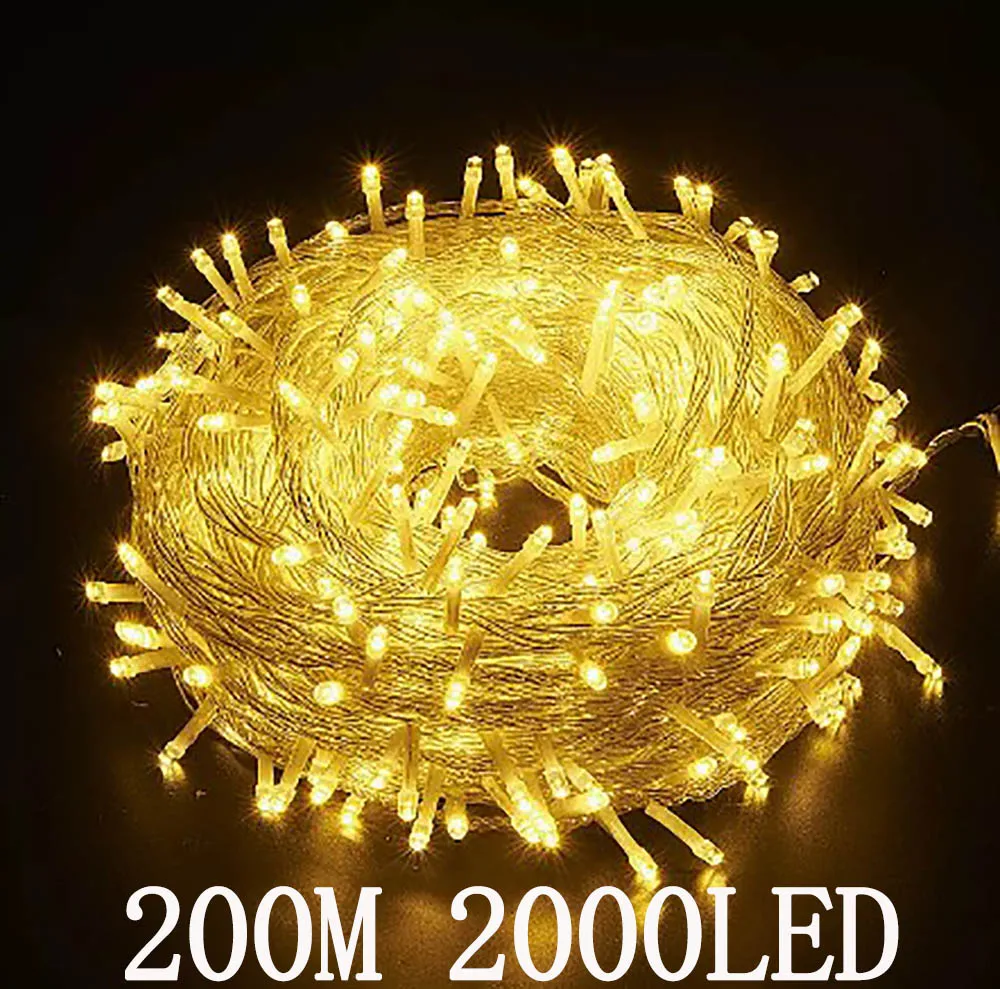 200m waterproof luzes conduzidas da corda, 200m, completamente das estrelas, Natal, casamento, ano novo, iluminação exterior, engenharia, decorativo