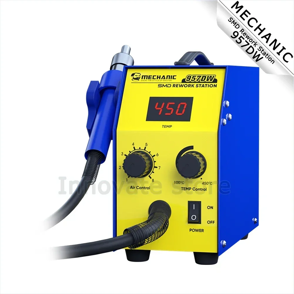 Soldering Stations MECHANIC 957DW Desoldering Station with Two-scroll Hot Air Rework Station for Heating Main Board Tin Solder