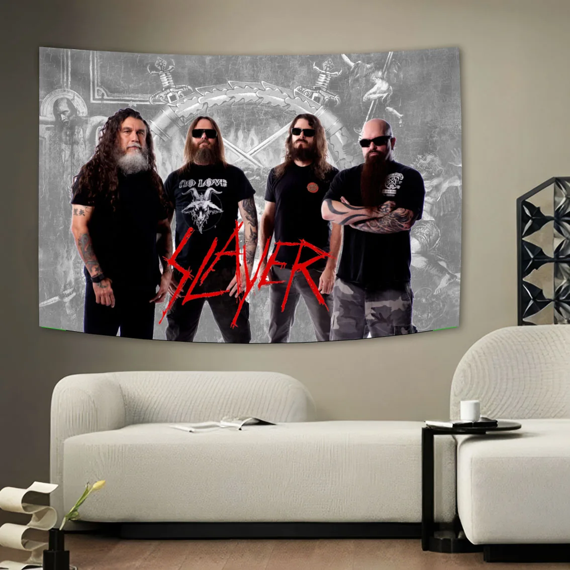 New Slayers Rock Band Reign In Blood Hot Aesthetic Hang Decorations On Room Or Club Walls Tapestry Banner Flag