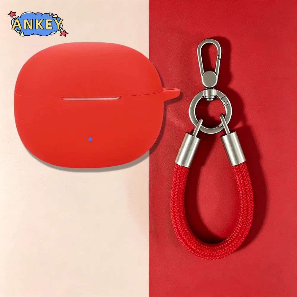 Compatible with Edifier Comfo C / R1 Silicone Cases Protective Shockproof Wireless Earphone Cover With Coloured nylon short rope