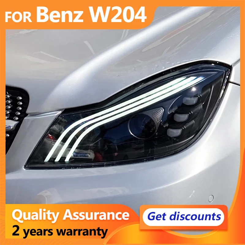 

For BENZ W204 LED Headlight 2011 2012 2013 2014 Headlights c180 c200 c260 c300 DRL Dynamic Turn Signal Angel Eye Projector Lens