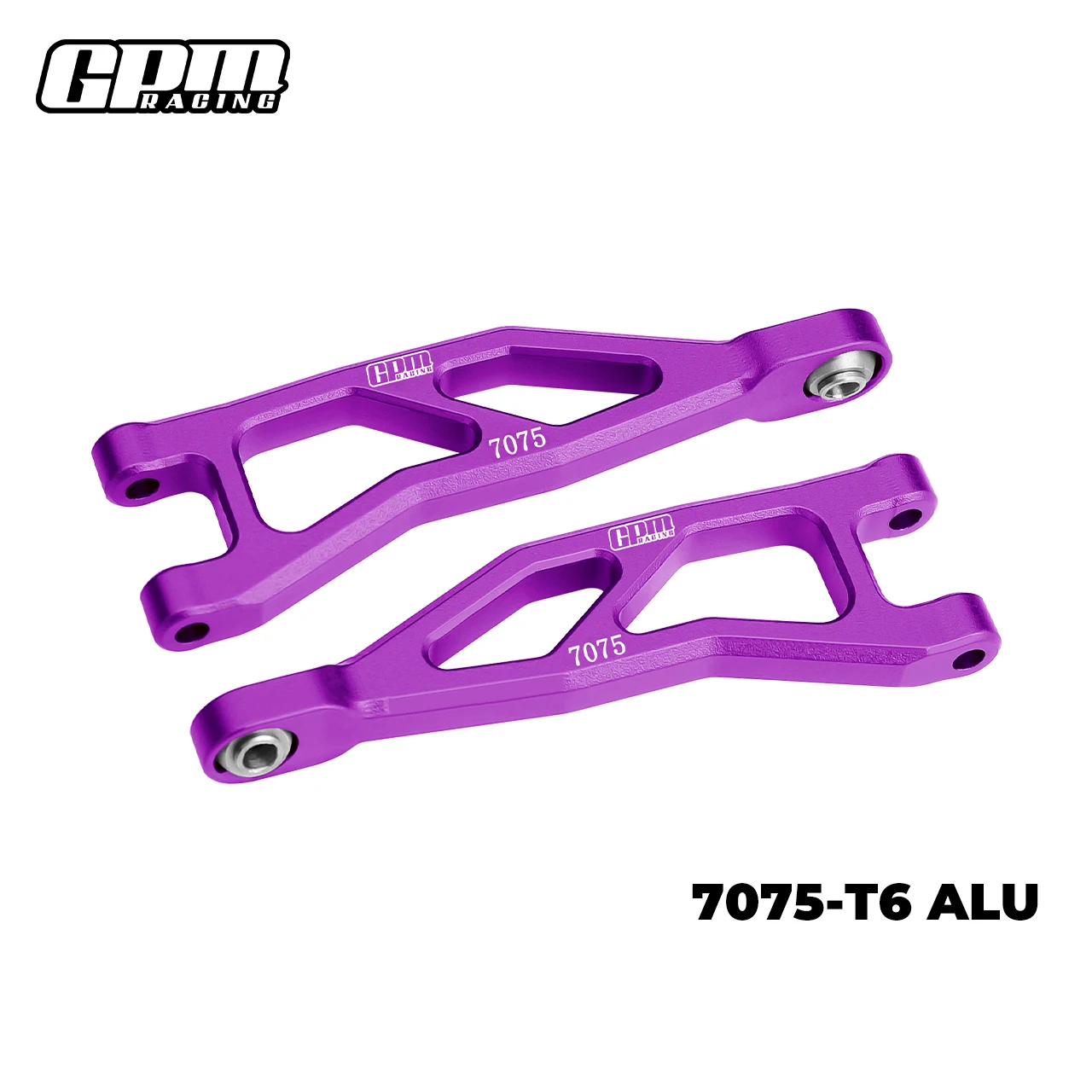 GPM Alloy 7075, bovenste draagarmen voor de achtervering, geschikt voor ARRMA 1/18 Granite Grom, 1/14 Typhon Grom en 1/16 Quake Grom.