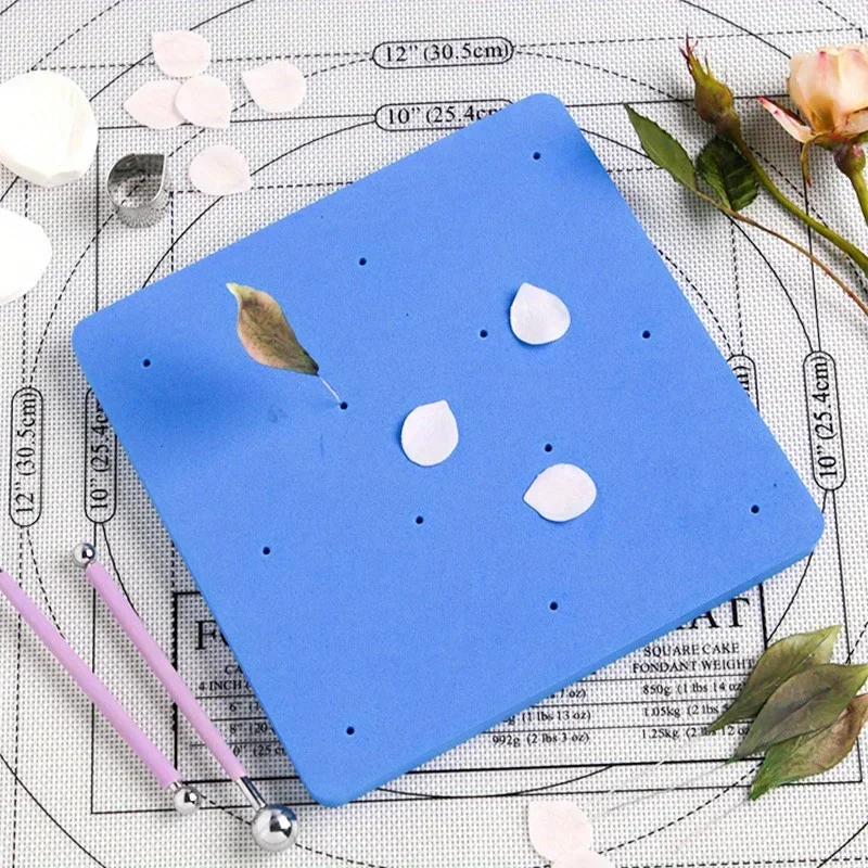 Schwammmatte Fondant Manuelle Simulation Flower Twist Fondant Tonoberfläche Kunststoff Universal Widerstandsfähigkeit BlütenblattDünne Locken Mehrzweck
