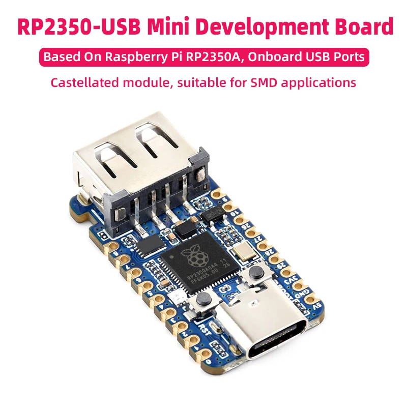 Raspberry Pi Pico 2 RP2350 USB A  Mini Development Board RP2350A Compatible With USB 2.0/1.1 Transmission