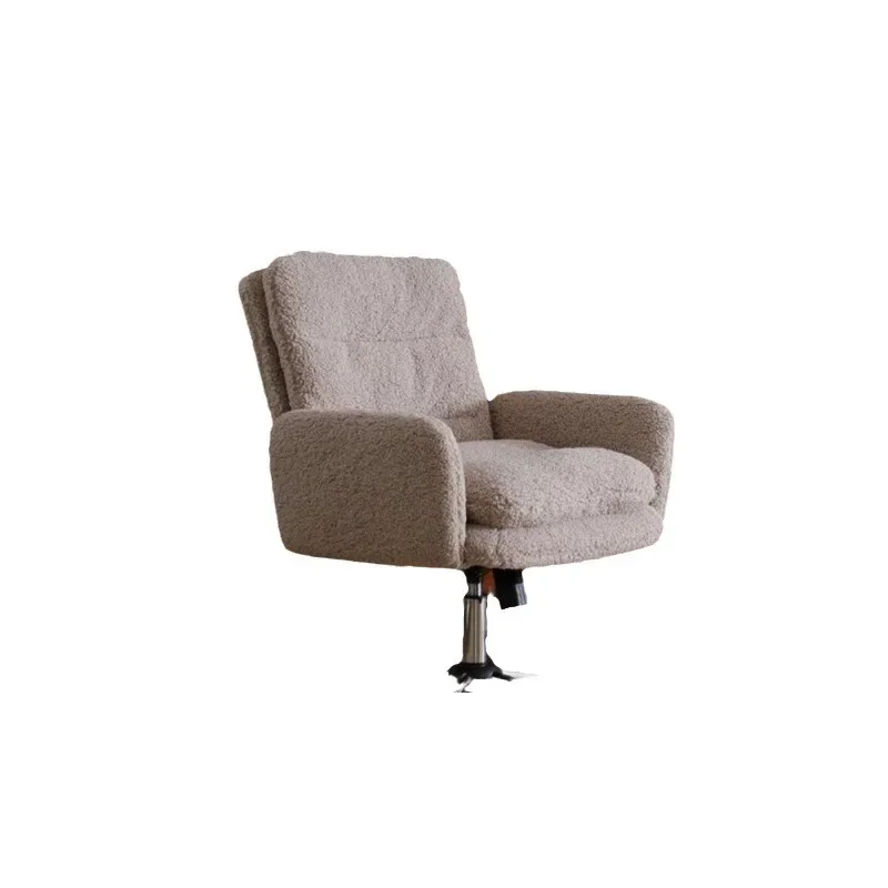 

Household bedroom, computer chair, backrest lift swivel chair, lamb wool dressing stool