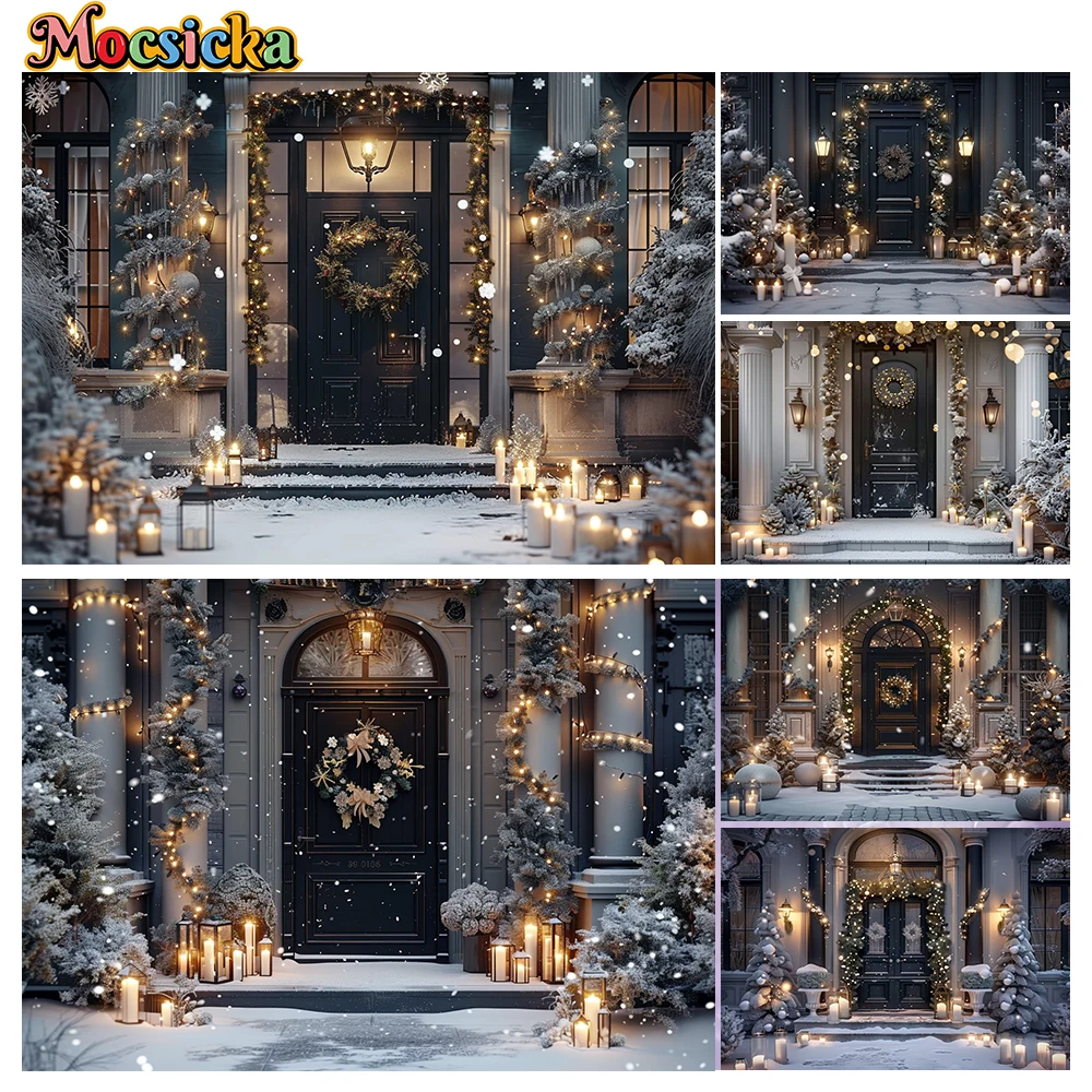 

Mocsicka Winter Christmas Photography Background Gorgeous Xmas Tree Decoration Holiday Party Family Photo Backdrops Studio