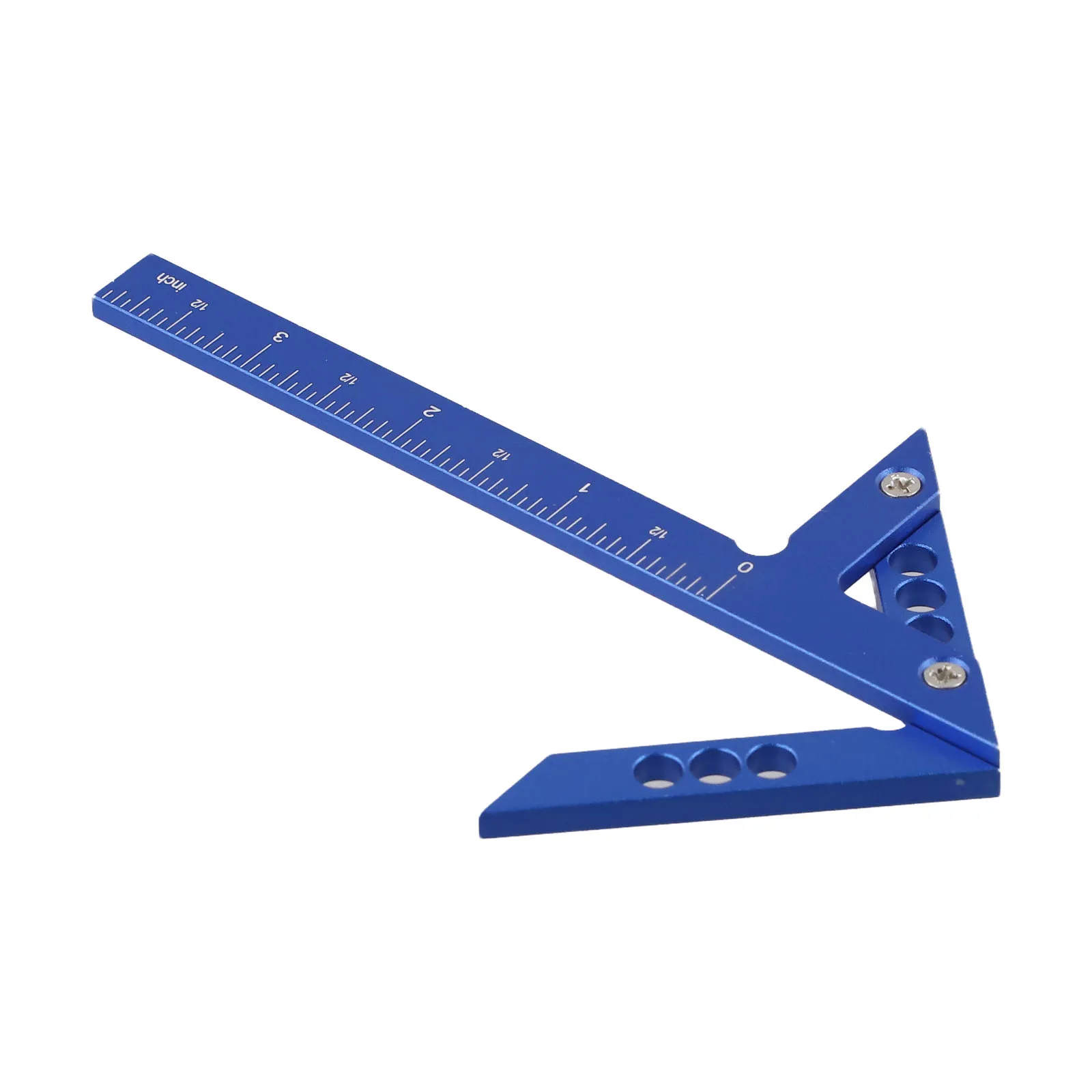 1pc Ruler Center Finder Woodworking 45/90 Degree Metric/Inch Right Angle Center Scribe Ruler Measuring Tools Accessories