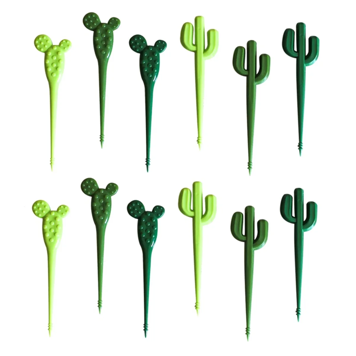 Fruit Forks Party Dessert Cactus Appetizer Picks Portable Food Kids Sticks Cafe Reusable Decorative Toothpicks