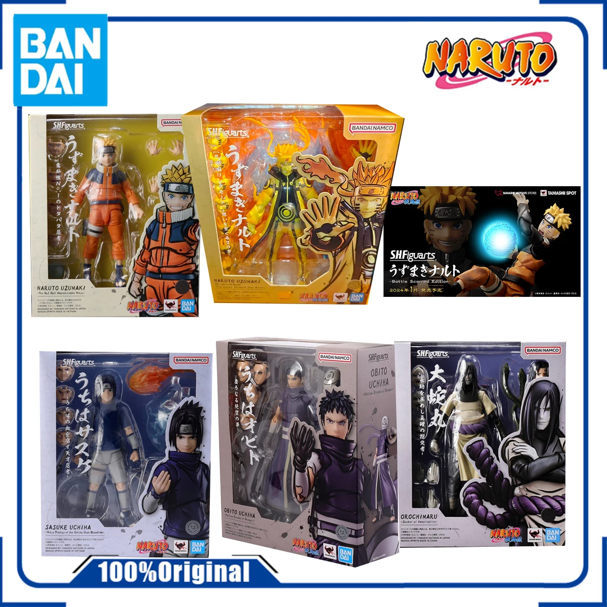 

Original In Stock Naruto Orochimaru S.H.Figuarts Naruto Umaki Uchiba Sasuke orochi Uchiba Urato Action Figures Gifts Collectible