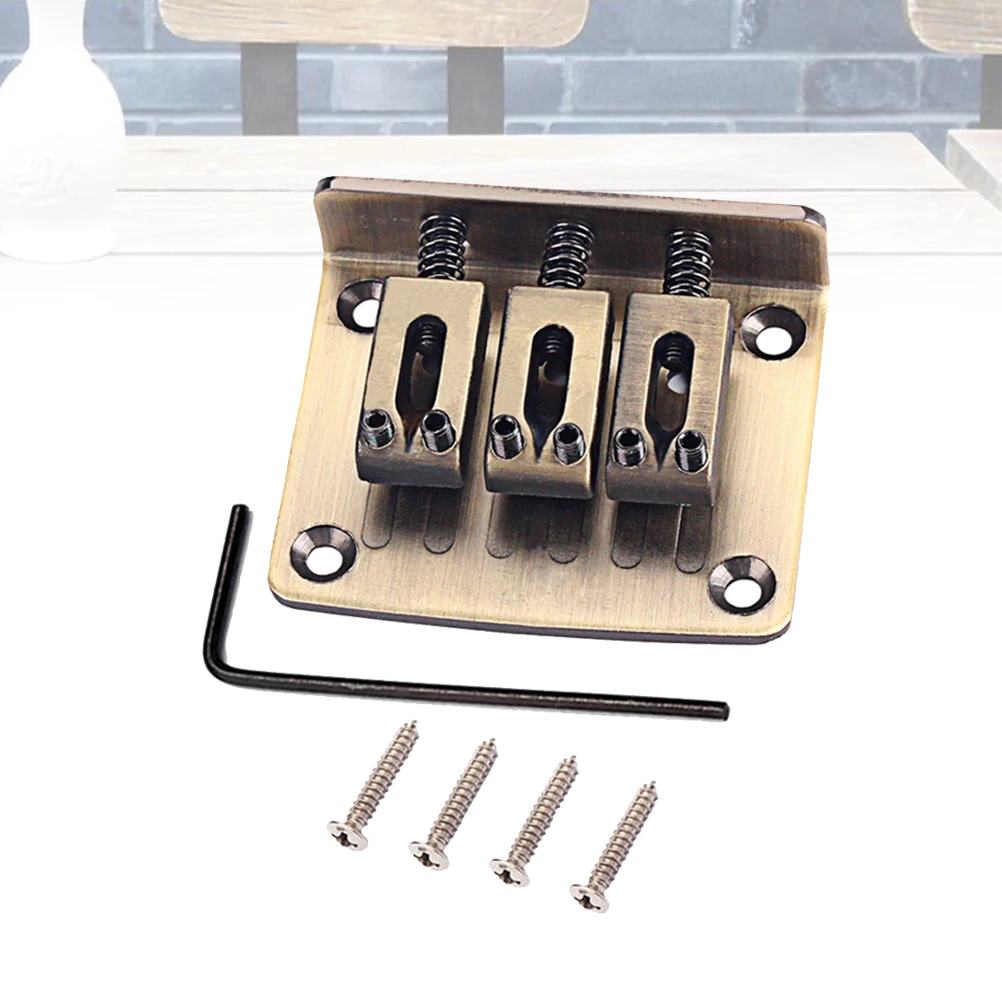 

3 Strings Bridge Guitar Bridges and Saddles Hard Tail High Quality Fixed Hardtail Tailpiece