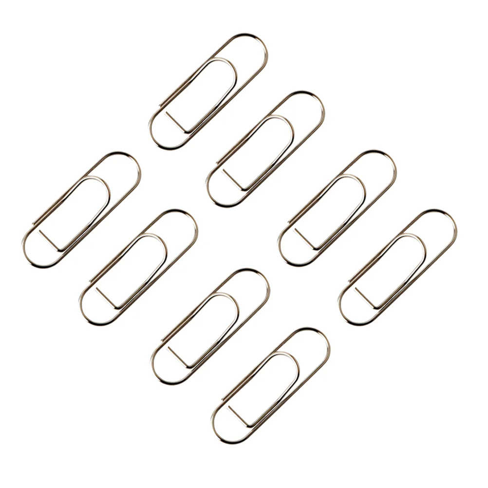 

8pcs Metal Paper Clips Silver Shaped Bookmark File Clamps For Office School Home Document Holder Study Accessories