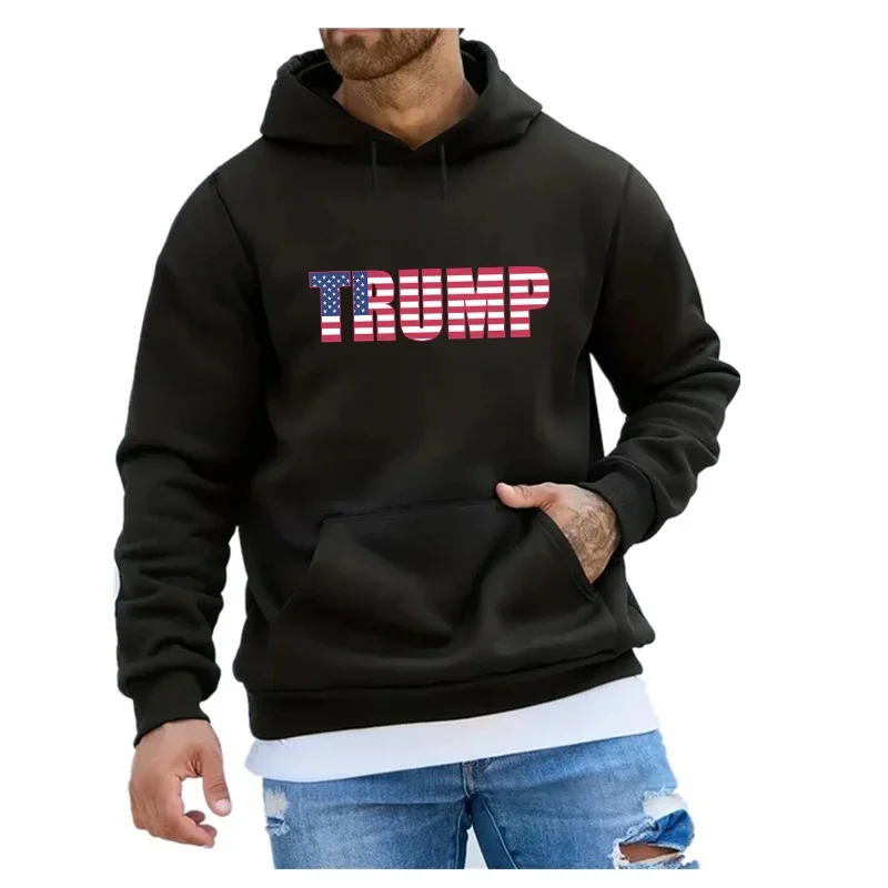 Trump 2024 Theme Hoody Hooded Shirt Sweatshirts for Men Men\'s Hoodies New & Graphic Essentials Hoodie Sweatshirt