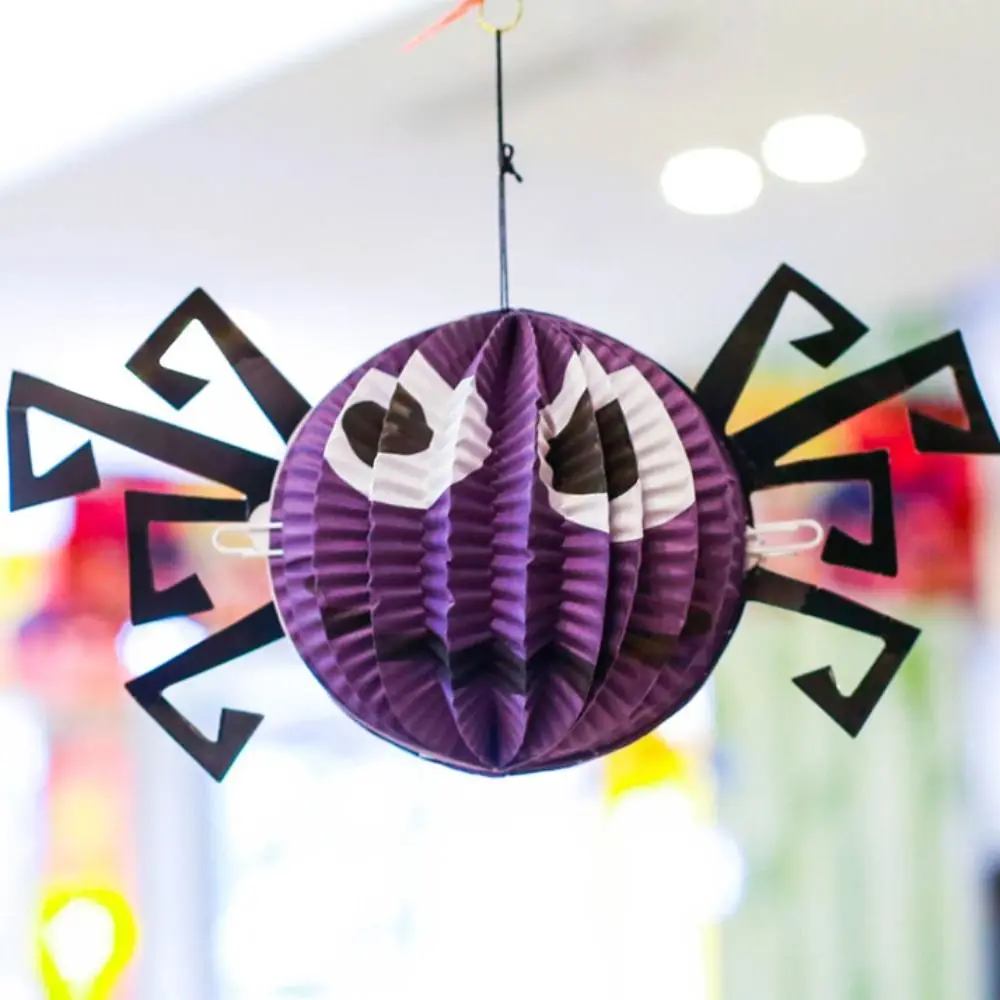 

Creative Bat Halloween Party Prop Spider Ghost Halloween Paper Pendant Black Cat Foldable Pumpkin Lantern Party