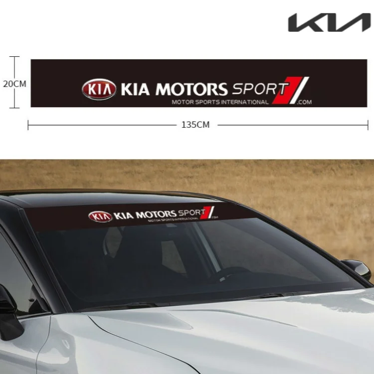 

For Kia Sportage Cerato Optima K2 K3 K4 K5 Rio Picanto Soul Sorento Front Windshield Decal Auto Car Styling Window Sticker