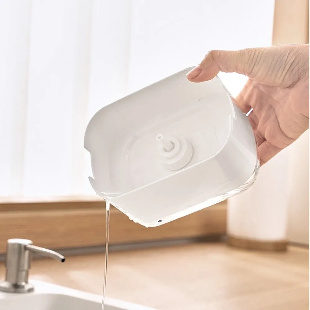 

New Large Capacity Kitchen Detergent Dispenser Manual Press Double Layer Hand Sanitizer Dispenser Cleaning Liquid Box Sink Area
