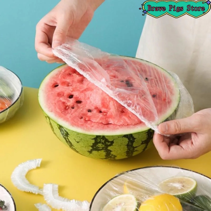[HM]50/100 Pieces Disposable Food Grade Elastic Fresh Keeping Wrap Covers For Kitchen Food Storage Leftover Preservation[HM]