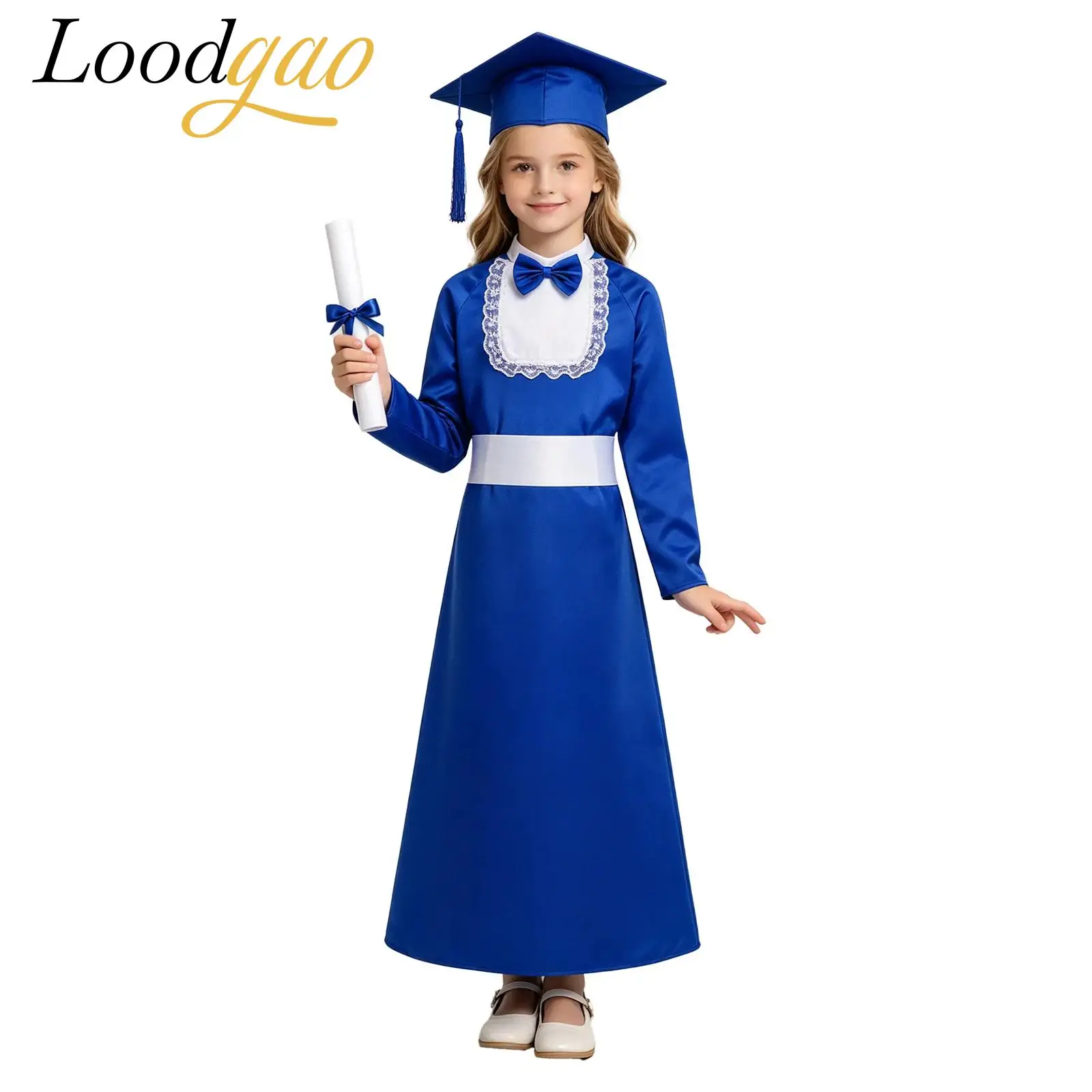 Choir Robe Children's Performance School Uniform Girls Boys Kids Graduation Ceremony Gown for Church Halloween Party Costume
