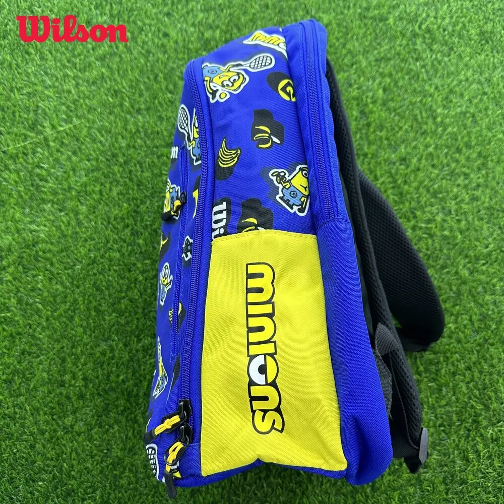 

Wilson Minions BACKPACK V3.0 TEAM Full Print Large Capacity Tennis Racket BAG Equipment Storage Bag Double Shoulder Tennis Bag