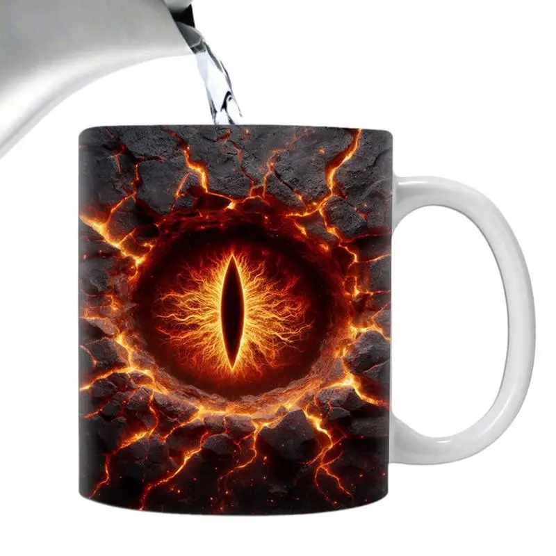 Dragon Eyes Mug Ceramic Beverage Cup For Coffee Funny Home Desktop Decoration 350ml Hot And Cold Drink Cups For Tea Cappuccinos