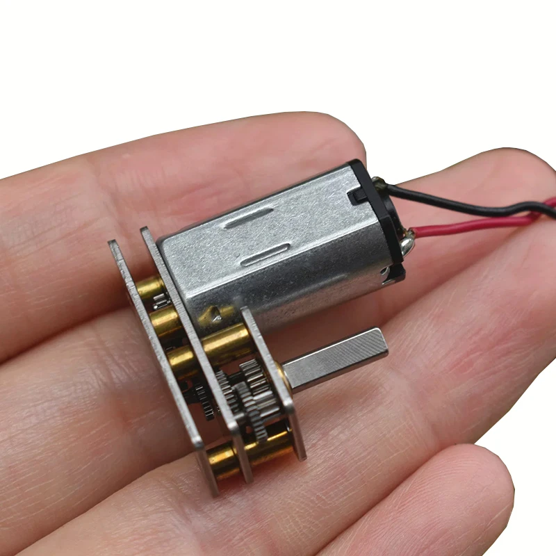 Mini N30 Full Metal Gear Motor DC 3V 3.7V 5V 40RPM Slow Speed Large Torque Inverted Shaft DIY Smart Lock Hobby Toy Model