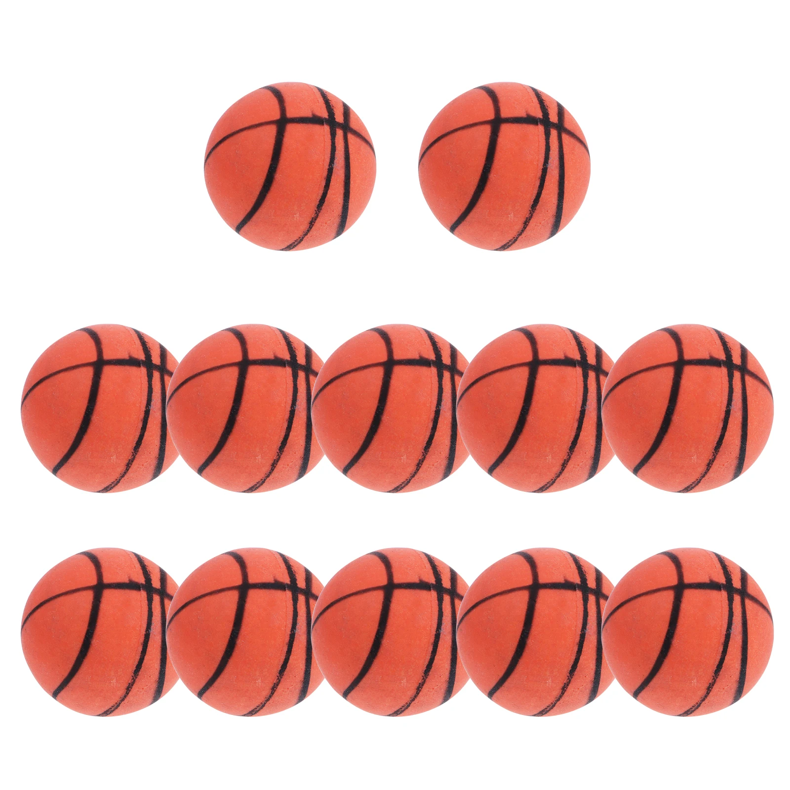Jouets de basket-ball en plastique élastique, 12 pièces, petits ballons de basket-ball Orange à rebond, balles colorées pour enfants, jeux éducatifs