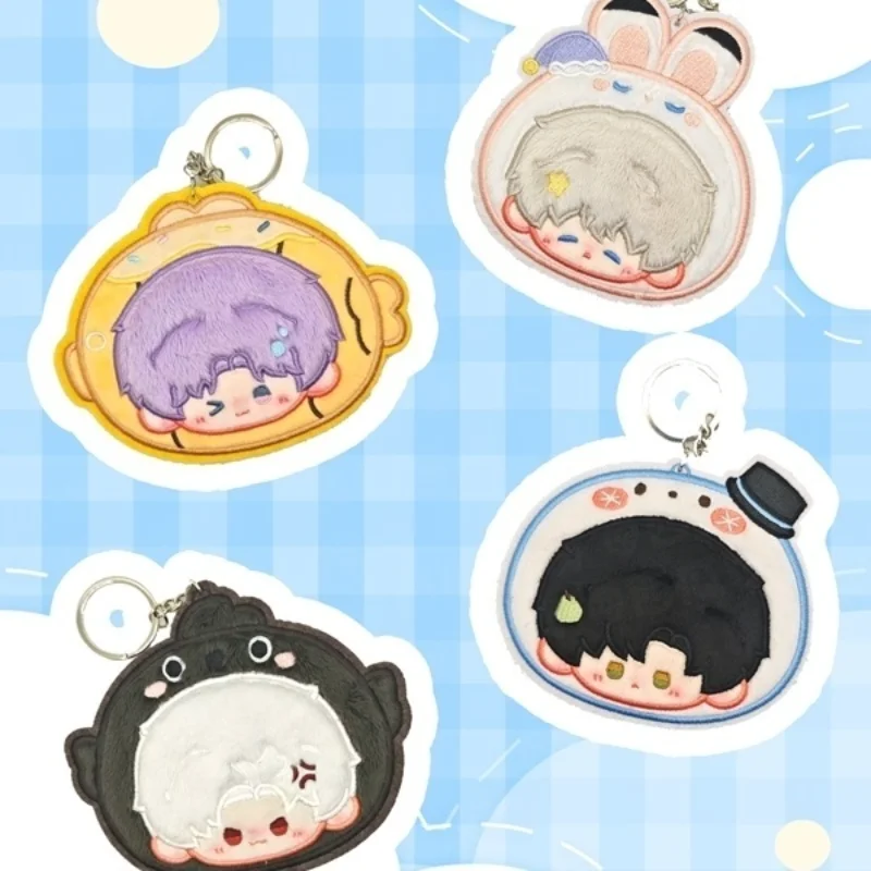 

Game Anime Love and Deepspace Cos Sylus Zayne Xavier Rafayel 2025 Cartoon Funny Plush Cute Cookie Pendant Keychain Gift