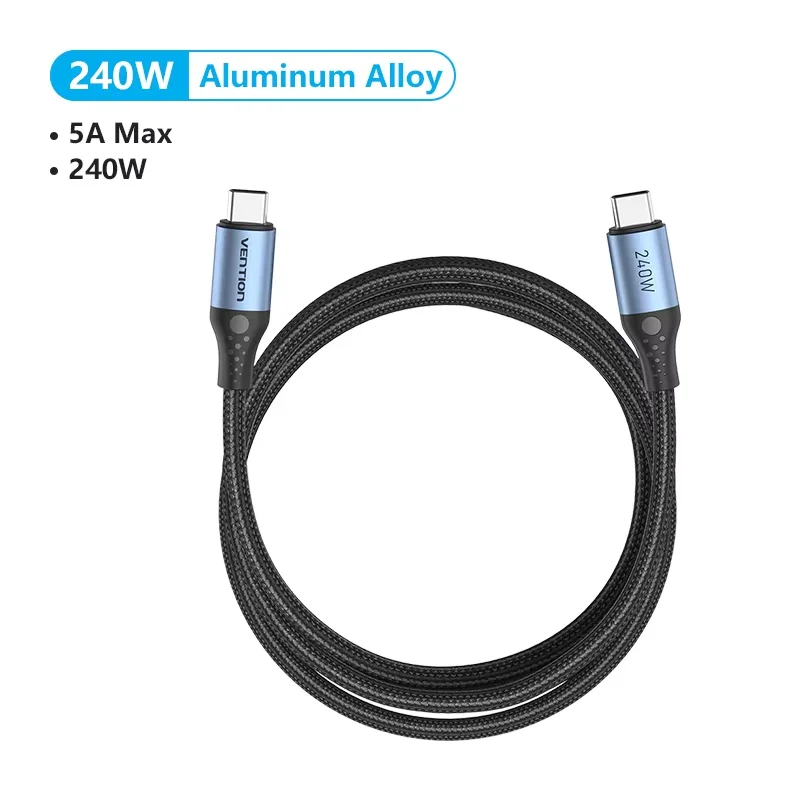 Vention PD 240W USB Type C naar USB C snellaadkabels voor Samsung iPhone USB C naar Type C snellaaddatakabel voor Redmi K80