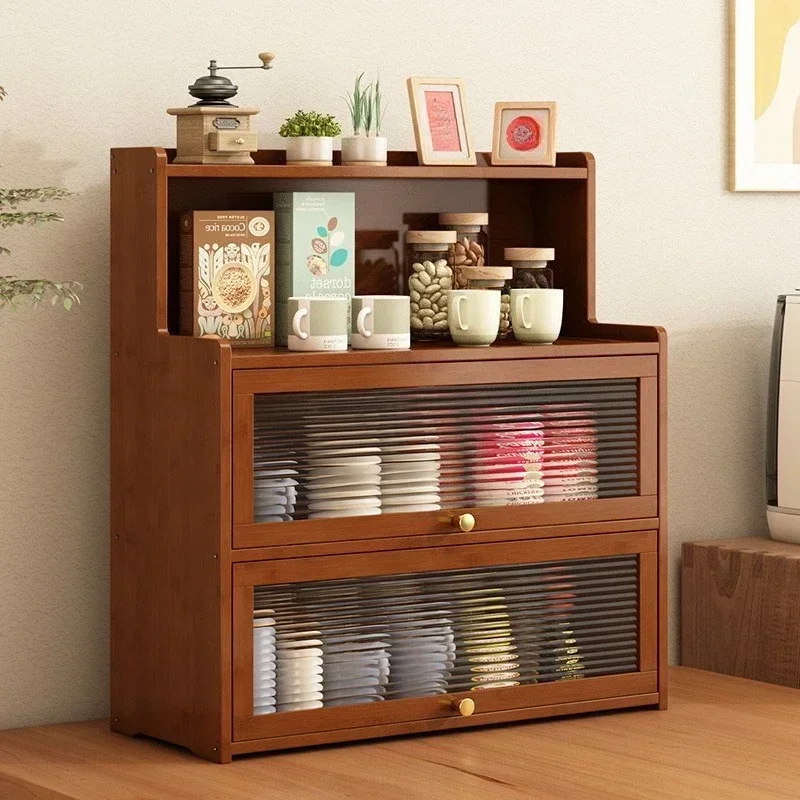 Multi-functional Desktop storage box, cup storage cabinet, tea set cabinet, water cup rack, tableware, locker.