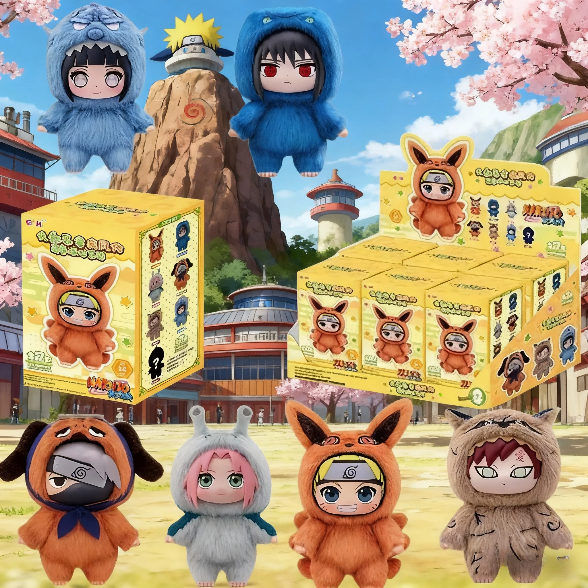 

EAKI Naruto Shippuden Party Series слепая коробка оригинальная плюшевая фигурка орнамент Узумаки мягкие Shippuden Наруто коллекция игрушек подарок