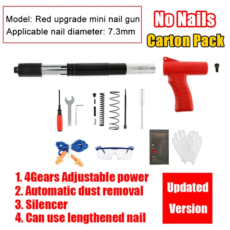 Manual Mini Steel Nail Gun Rivet Gun Ceiling Wall Anchor Wire Slotting Device Home Wall Fastener Metalworking Rivet Gun Tool