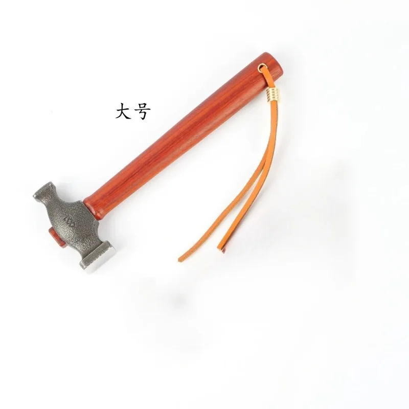 High-End French Style DIY Handmade Hammer HRC52 5Cr15 Alloy Steel Head with CNC High Density Red Pear Handle